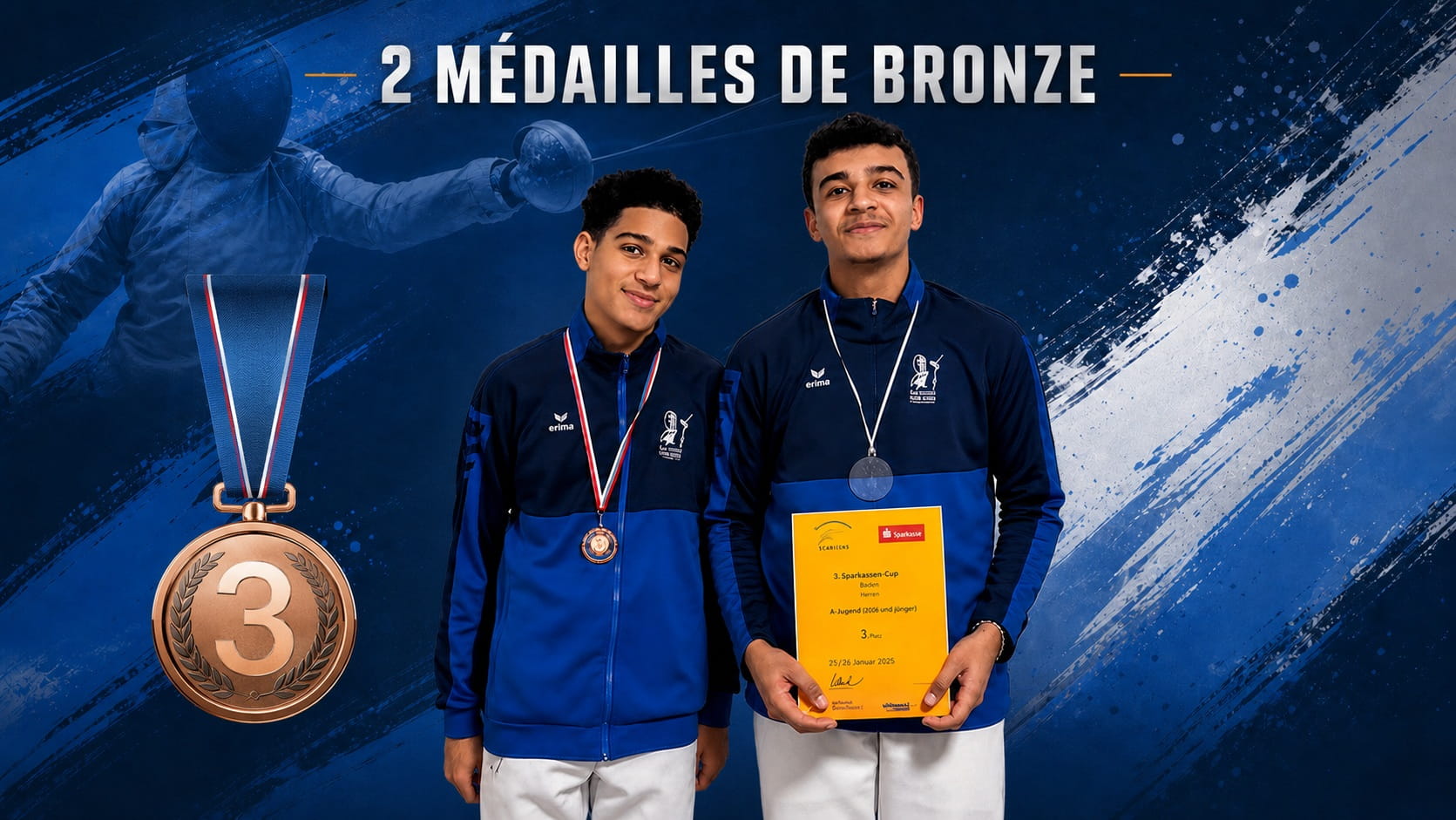 Deux jeunes fleurettistes ludoviciens sur le podium